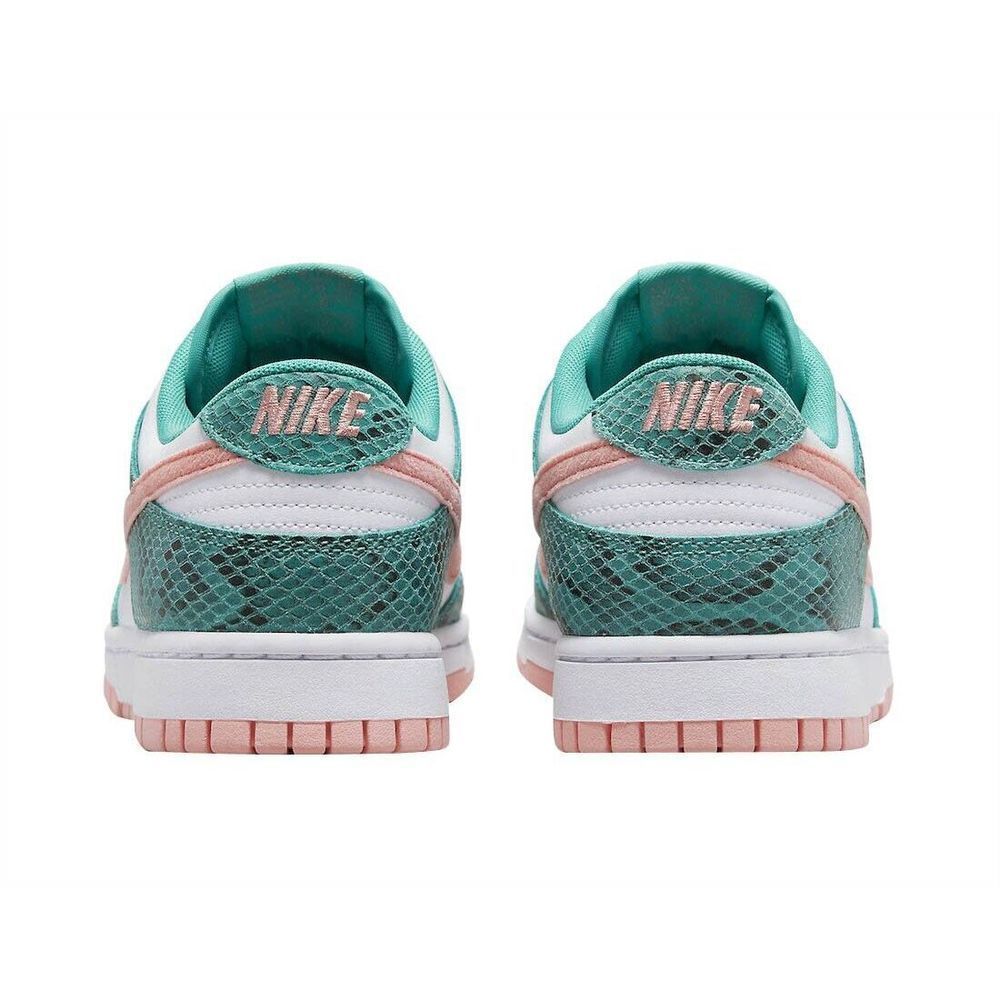 Nike Dunk Low DR8577-300 Men's White/Green Snakeskin Skate Sneaker Shoes AZ426 - Picture 5 of 14